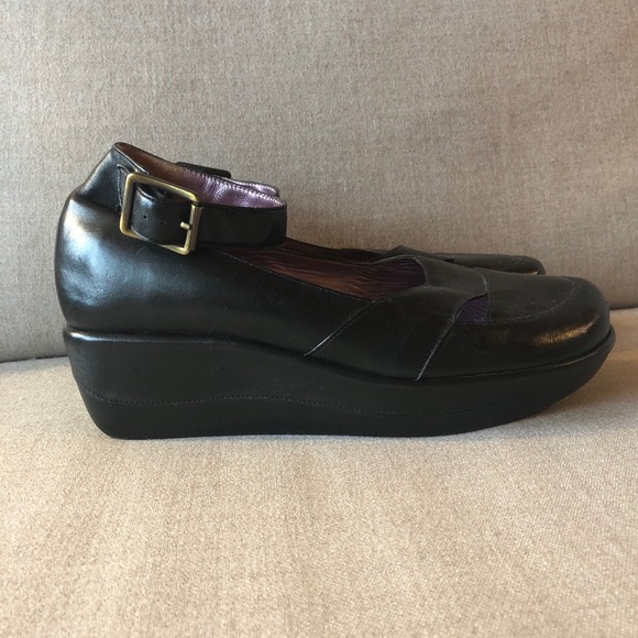 Robert Clergerie Espace Black Platform Wedges - Picture 2 of 9